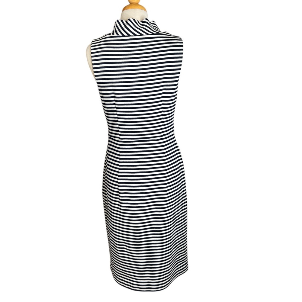 Boden Navy & White Striped Sleeveless Midi Dress - Picture 2 of 7